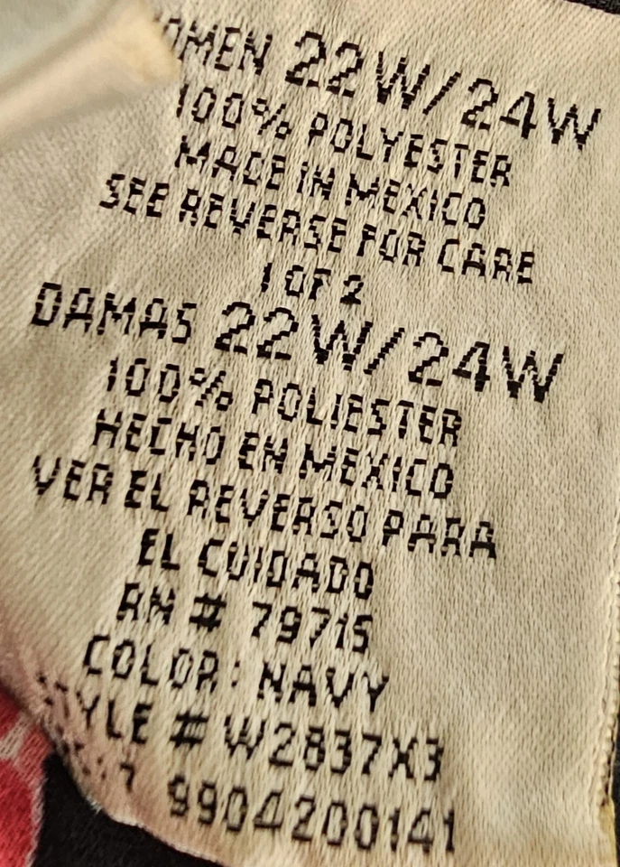 Camisa Top Blusa Kathie Lee Mujer Talla 22W/24W 22/24 Multicolor Floral Foto 3 de 4