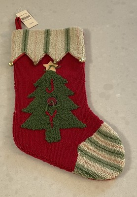 Coldwater Creek ''Tree Hooked Stocking'' Christmas Stocking JOY 20 