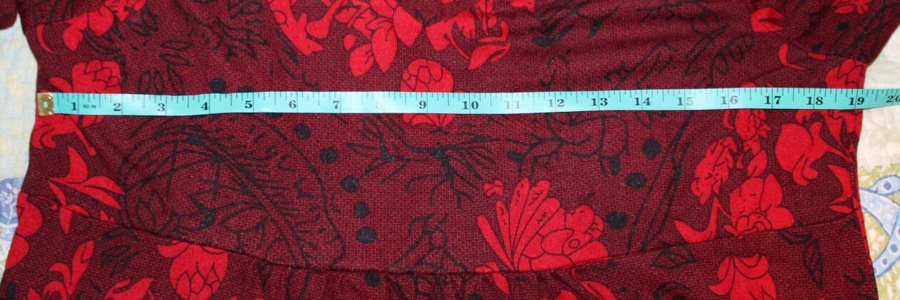 1XL NWT Reborn Burgundy Floral Empire Waist Tunic Dress