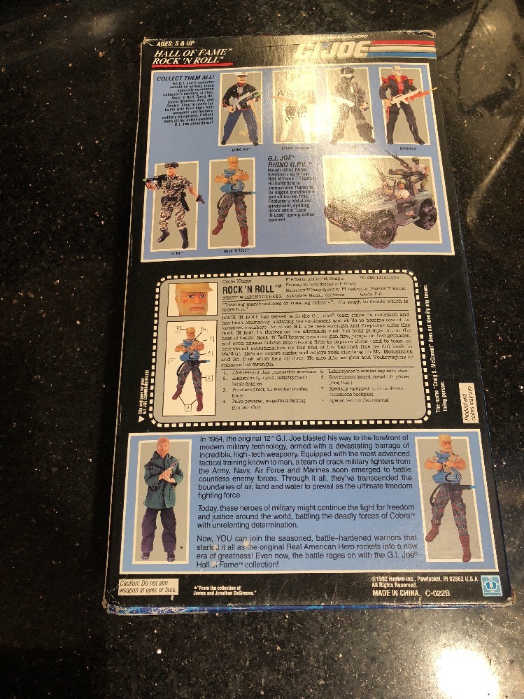 G I JOE ROCK N ROLL HALL OF FAME BY HASBRO IN ORIGINAL BOX 1992 | eBay