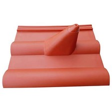 Frankfurter Pfanne Dachabdeckung Dachziegel Ziegelrot Sat Mast Abdeckung