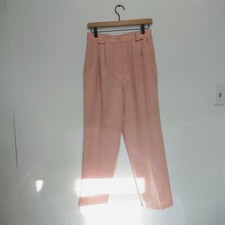 Vintage Wool Pink High Waisted Trousers Pants