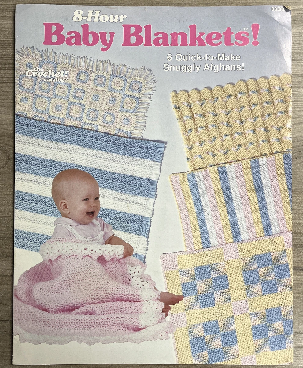 8 Hour Baby Blankets Crochet Leaflet Instruction Book 88Q3 Afghans 6 Designs