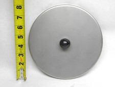 Industrial Stainless Steel Hopper Lid 8" Diameter with Round Handle