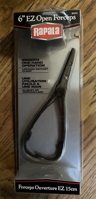 Rapala REOF6 EZ Open Spring Loaded Forceps Serrated Jaws Fishing Line ...