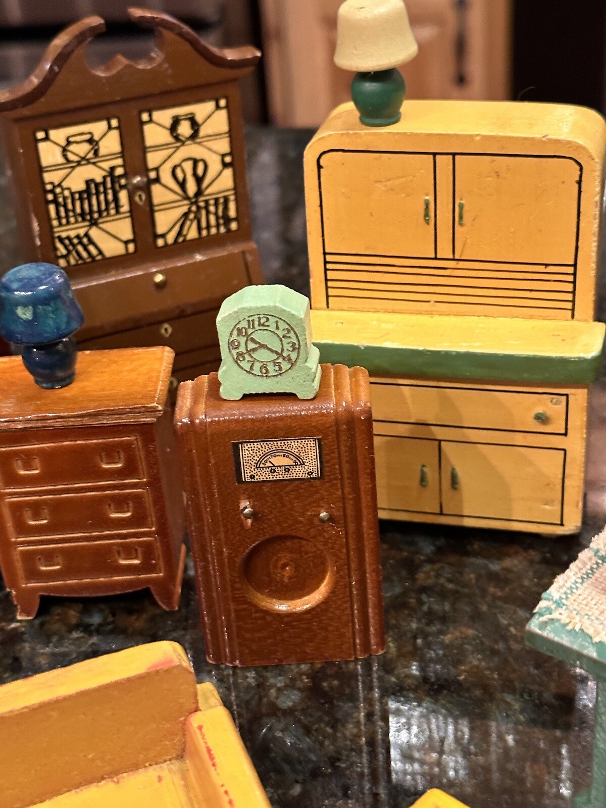 RARE 1930’s Bristoy Handmade Wooden Dollhouse Furniture; Knoxville, TN