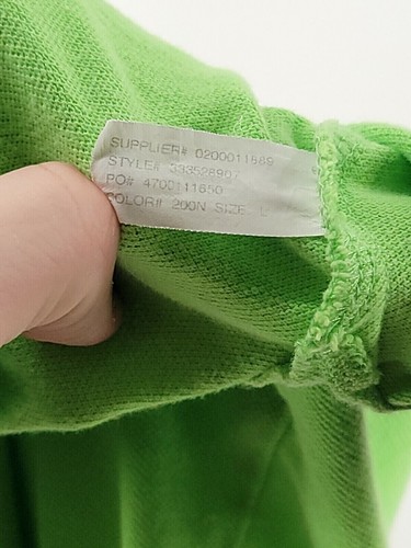Chaps Boys Size L(14-16) Color Green Short Sleeves With Logo Collared Polo Shirt - Picture 5 of 5