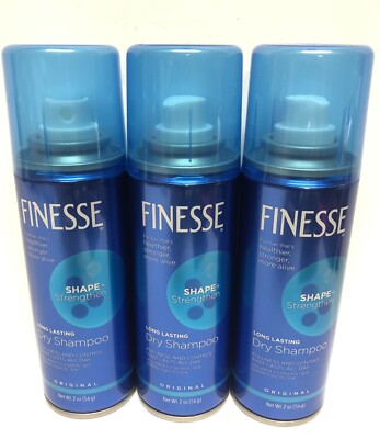 X3~Finesse Dry Shampoo Aerosol Hair Spray, 2oz each, Fullness & Control