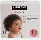 Kirkland Signature Diapers Size 4: 22-37lbs, 198 Count