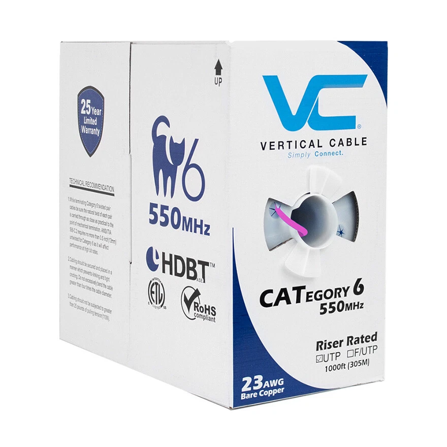 Vertical Cable 060-491/PR161-107/PR Cat6 8C Solid Bare Copper Data Cable - Image 3 of 3