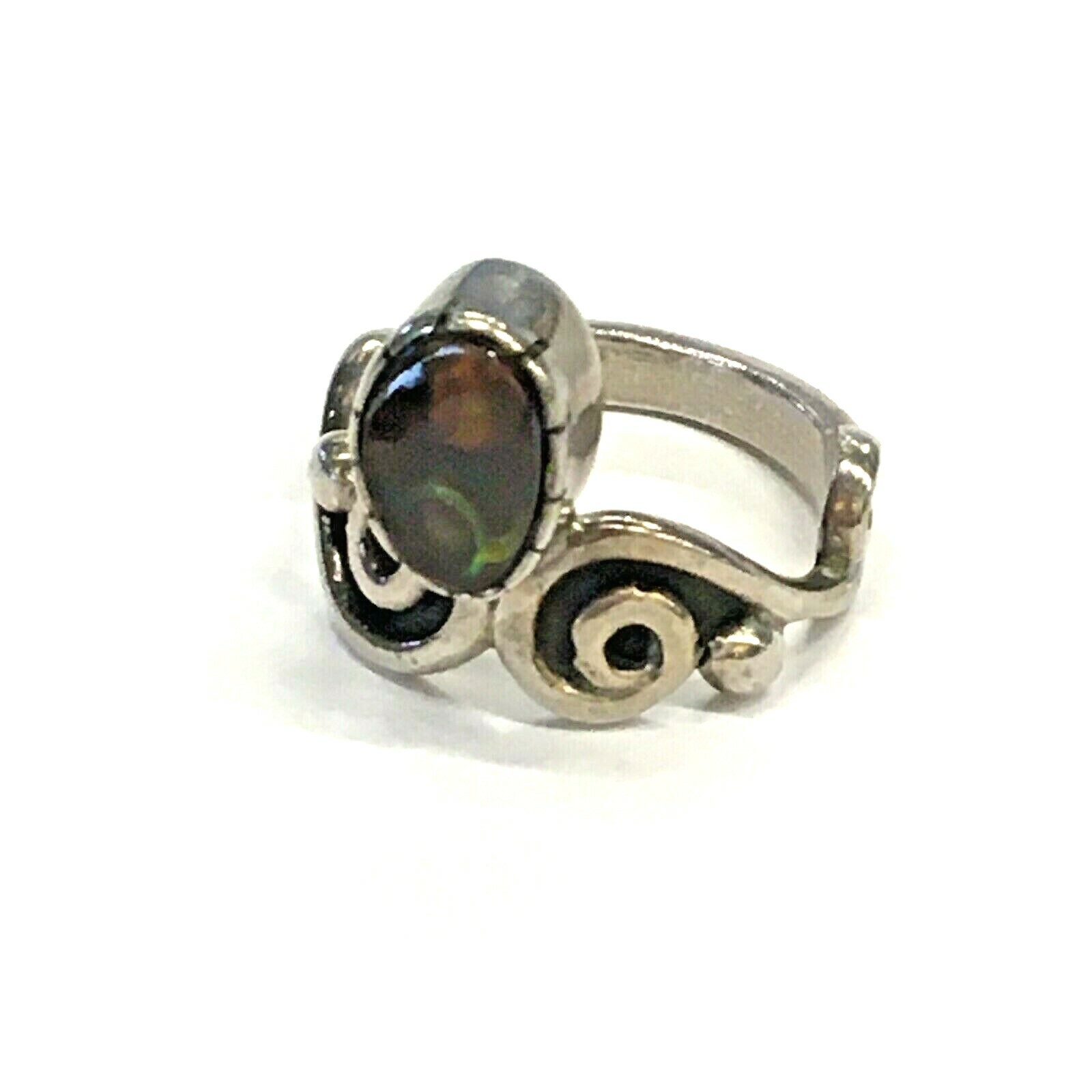 Sterling and Fire Agate Ring - image 1