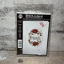 VTG 90's Needle Magic Inc. Stitch A Card Counted Cross Stitch 7051 Friends New