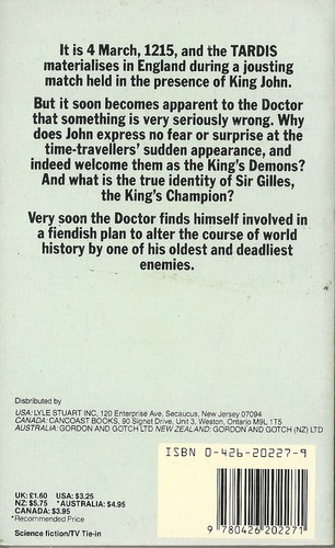 OOP Paperback Book - DOCTOR WHO - THE KING'S DEMONS - Terence Dudley - #108 - Picture 2 of 2