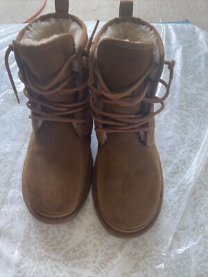 New Ugg Harkley (1016472) Chestnut Suede Shearling Ankle 