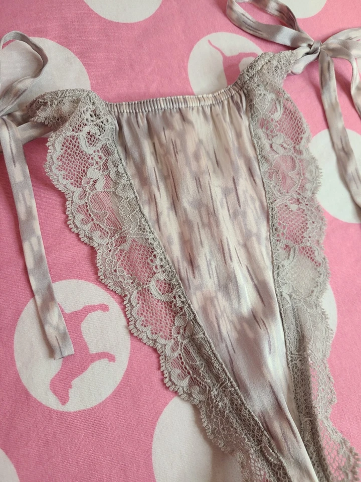 Braguita Tanga Corbata Lateral 100% Seda Victoria's Secret De Colección Rara Talla M Foto 2 de 4