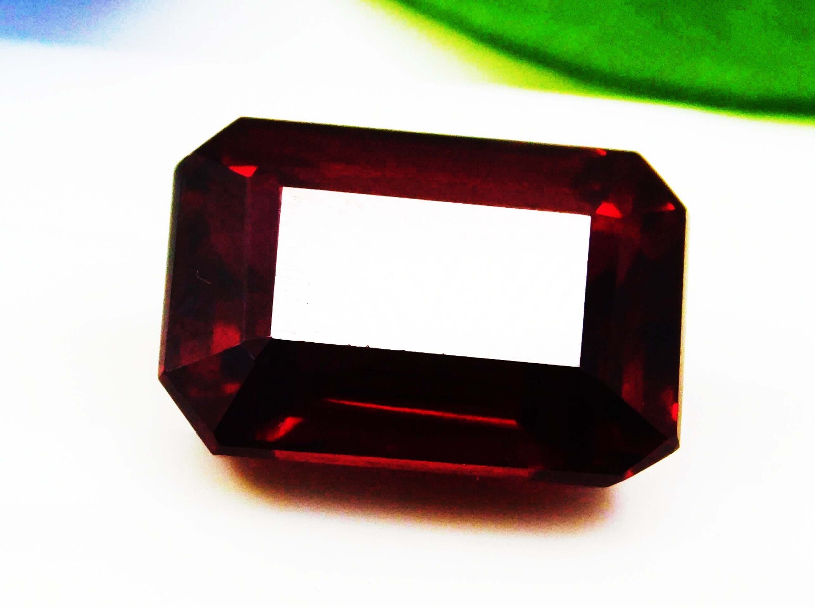 15.21ct Natural Mozambique Blood Red Ruby Loose Gemstone Certified Emerald Cut