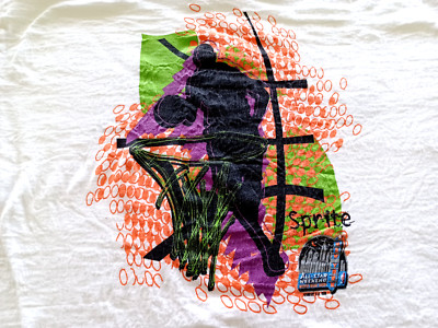 SPRITE NBA NYC 2-6/8- 09 White T shirt RARE SZ XL soda coke collector basketball