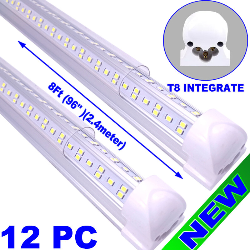 T8 8ft Led Tube Light Bulbs 144W V-Shaped 8 Foot Led Shop Light Fixture 6500K