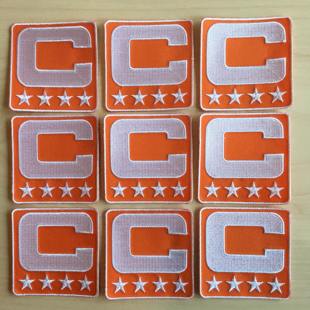 ORANGE Captain C Patch for Jersey Football Soccer Baseball