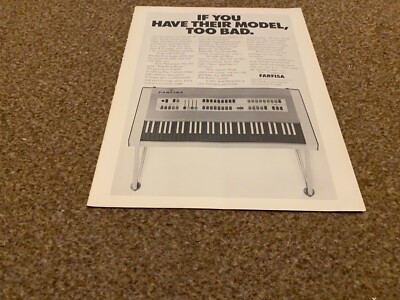 JBF31 WERBUNG 11X8 FARFISA KEYBOARD ORGEL