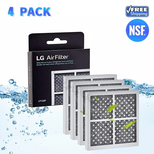 Confezione Da 4 Filtri Aria HQRP Per Frigoriferi LG LT120F – Ricambio ADQ73214404