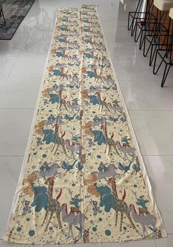 Tela textil circo vintage años 60 animales payasos mediados de siglo tela de corteza moderna - Imagen 6 de 12