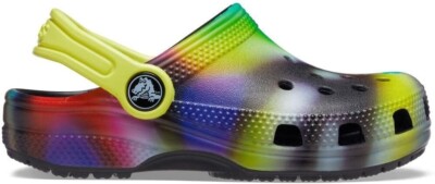 NWT UNISEX KIDS CROCKS RAINBOW CLASSIC MULTICOLOR POPULAR SANDALS SHOE ALL SIZES