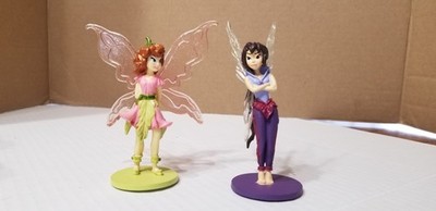 2-Disney Tinkerbell Pixie Hollow Fairies 4'' Prilla & Vidia Shelf N4