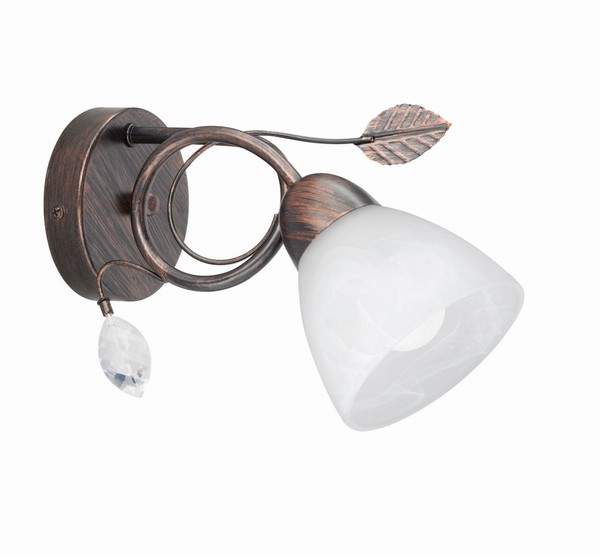 Wandlampe Glas Blendarm Rost Antik Floral E14 Schlafzimmer Wandleuchte GemüTlich-image
