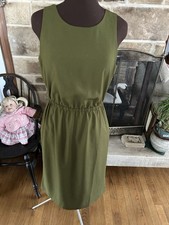J Crew Women’s Midi Dress Sz 6 Sleeveless Side Zip Back Buttons NWOT