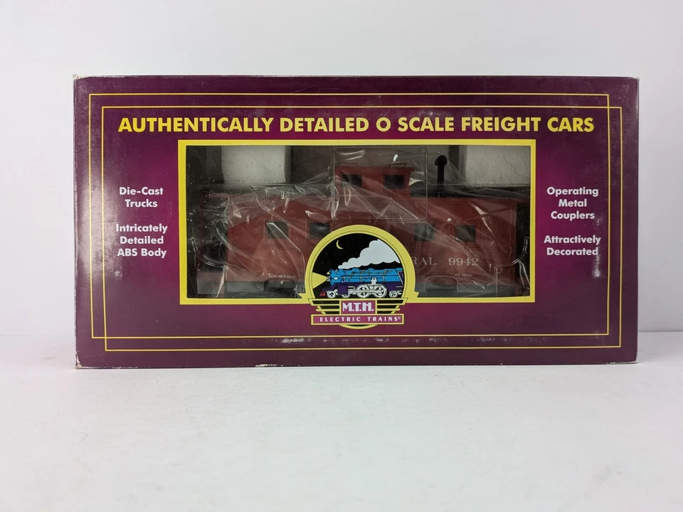 (2) MTH 20-91409 Illinois Central Steel Caboose Center Cupola Car #9948 & #9942 - Image 4 of 4