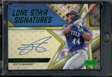 2024 Topps Stadium Club Julio Rodriguez Lone Star Signatures Green 2/5 Mariners
