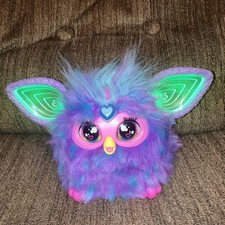 Furby Purple Plush Tye Dye Interactive Toy 2023 Tested Batteries Not Included