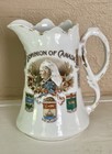 Antique Queen Victoria Dominion Of Canada Pitcher Creamer Ceramic Circa 1900