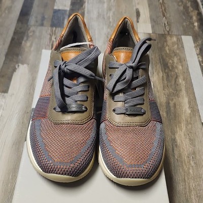 Ara Louie Grey Orange Woven Men's Sneakers