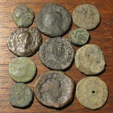 11  MISC. ANCIENT COINS  ~  SEVERUS FOUREE, NABATAEAN, PROVINCIAL, LOW GRADES