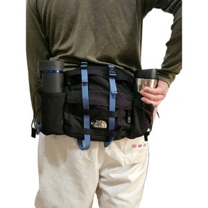 The North Face Black Blue Hiking Waist Pack Adjustable Size External Pockets