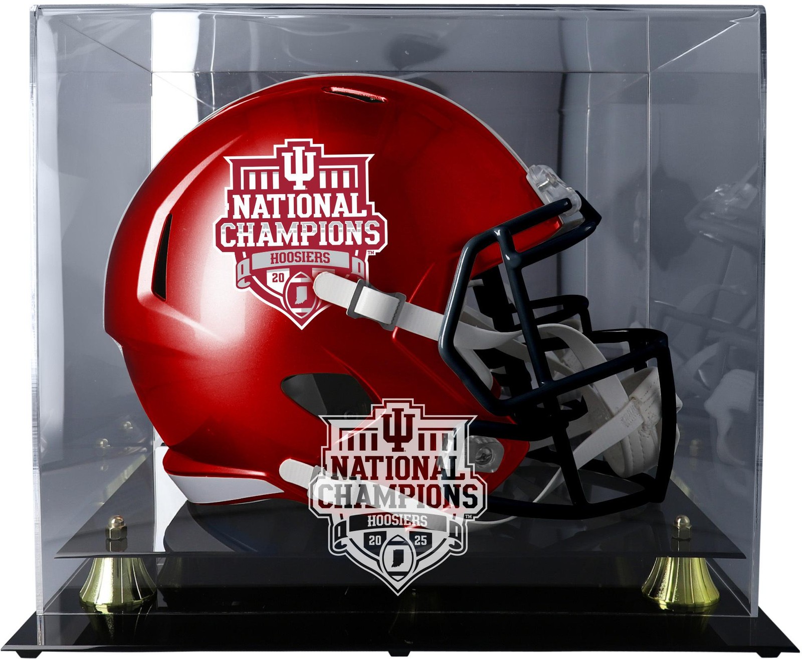 Indiana Hoosiers 2025 College Playoff National Champs Mini Helmet Display Case
