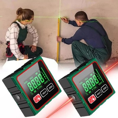 Electronic Digital Angle Finder with Laser 4-side Strong Magnetic Angle Gauge
