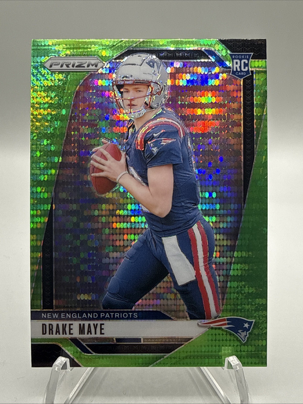 2024 Panini Prizm DRAKE MAYE Rookie RC Neon Green Pulsar Prizm #329