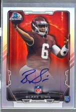 2015 Bowman BLAKE SIMS Auto #RCRA-BSI Tide Rookie Chrome Refractor Autographs
