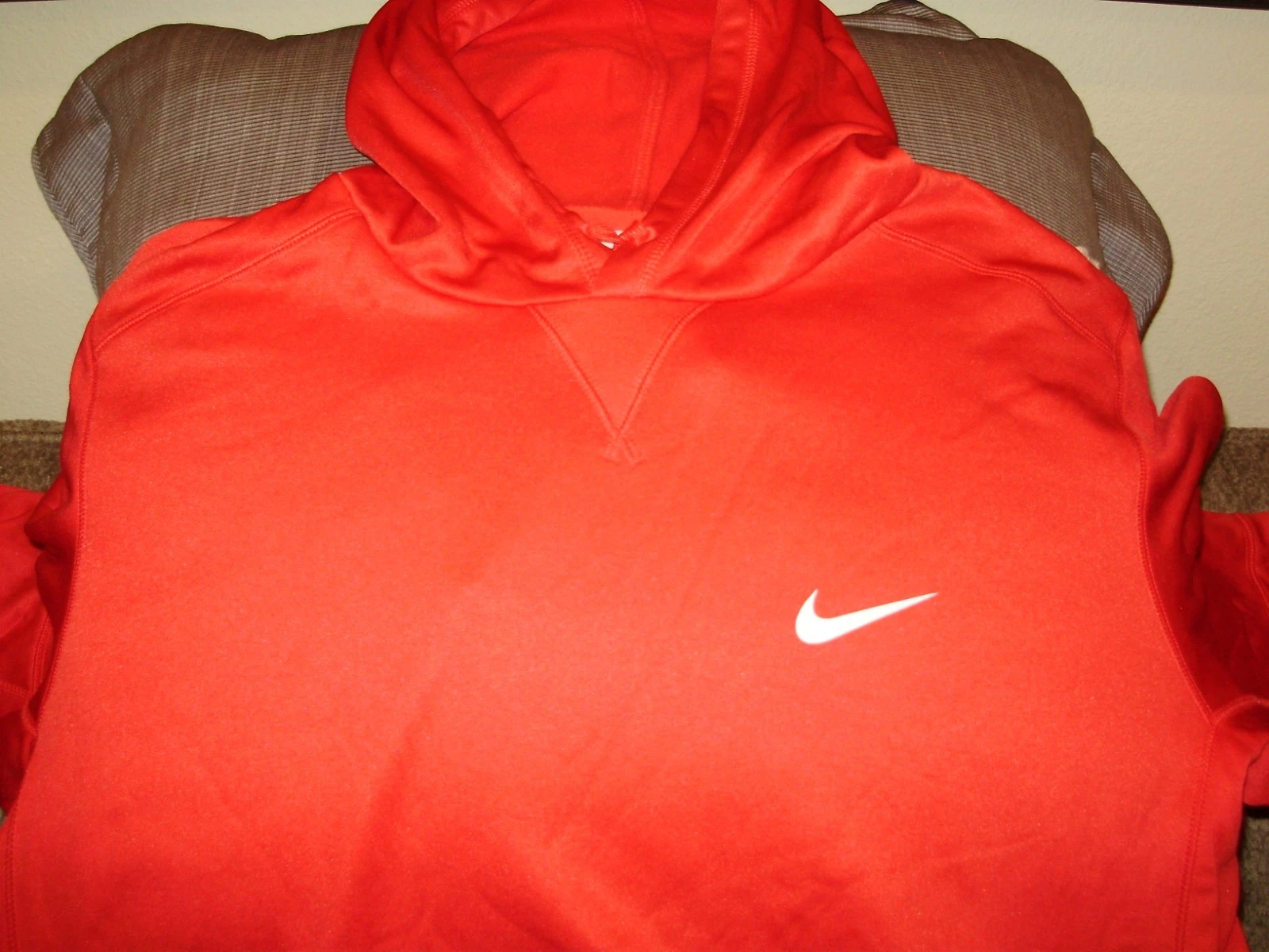 Nike Therma-Fit M41563 Sideline Red White Pullover Hoodie Jacket Men's XL