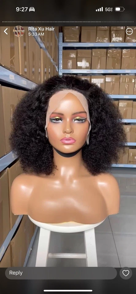 Peluca frontal de encaje de cabello humano usada Foto 2 de 4