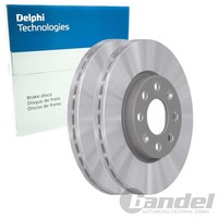 2X Delphi Bremsscheiben Vorne 257Mm BelÜFtet Passend FÜR Fiat Grande Punto Opel