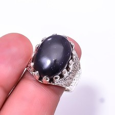 Blue Sunstone 925 Sterling Silver Handmade Handmade Ring s.8 R16, Christmas Gift