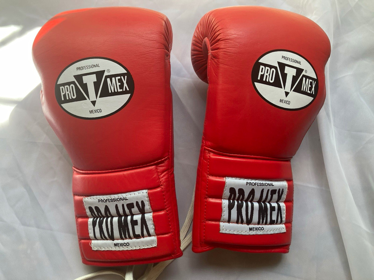 PRO MEX Boxing Gloves 16oz Red Lace up | eBay
