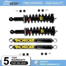 Monroe Rear Shocks & Front Suspension Strut Coil Springs Set for Toyota Tacoma