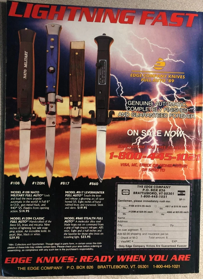 SOLDIER OF FORTUNE Magazine November 1989 - Image 3 of 3