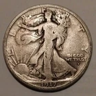 1917-D Obverse Walking Liberty Half Dollar