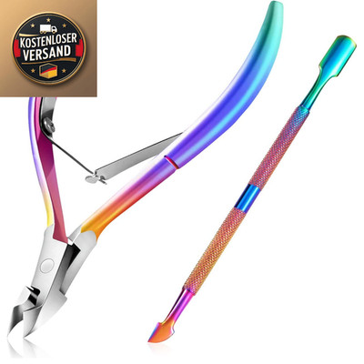 Cuticle Nippers mit Cuticle Pusher, Easkep Dead Skin Remover, Scissor Tongs